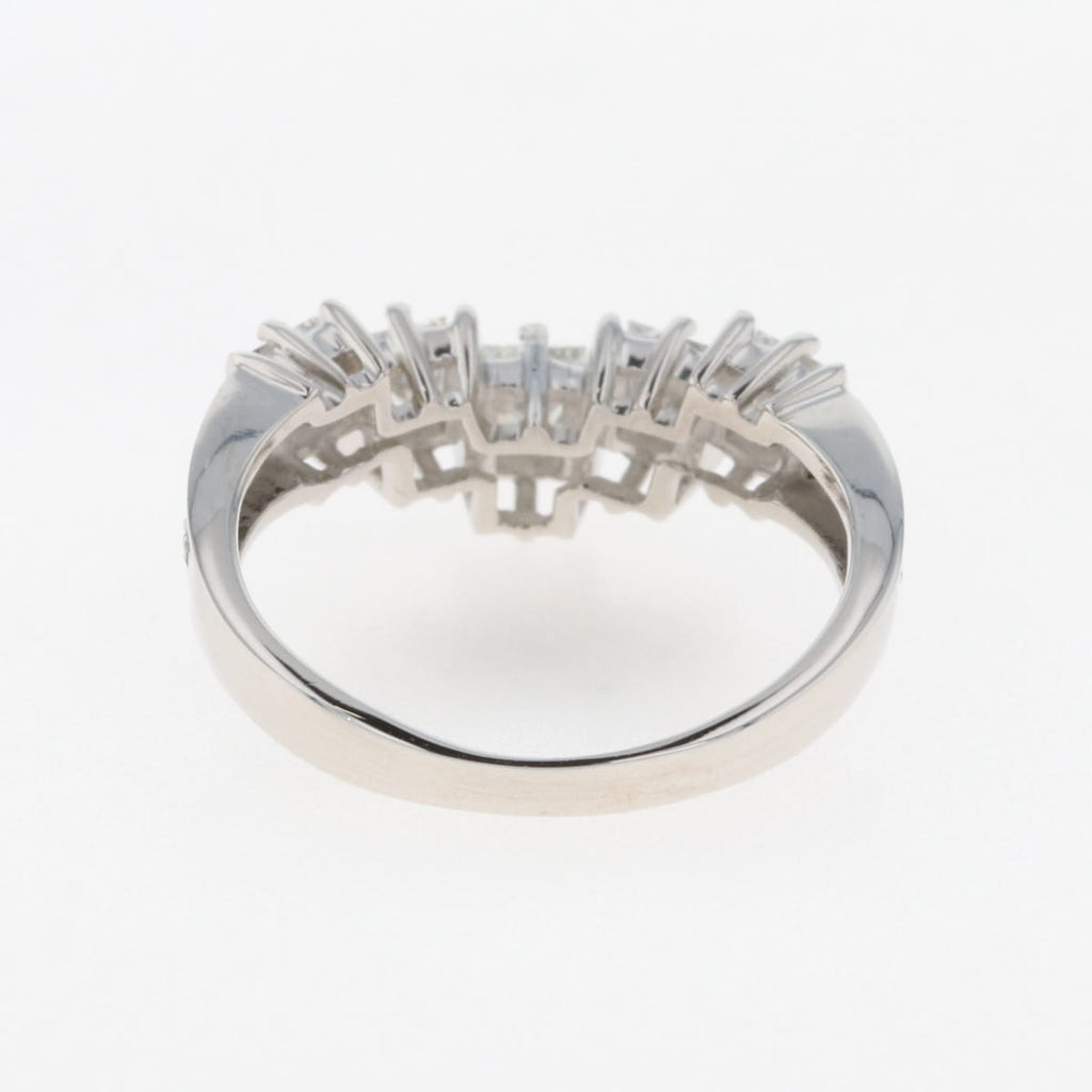 【在庫一掃】 メレダイヤ デザインリング プラチナ 指輪 リング 12号 Pt900 ダイヤモンド レディース 【中古】 nbjwl