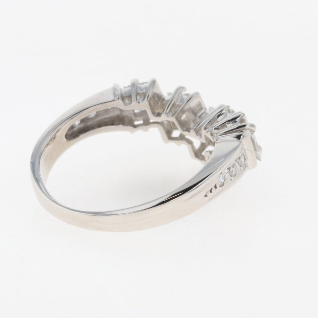 【在庫一掃】 メレダイヤ デザインリング プラチナ 指輪 リング 12号 Pt900 ダイヤモンド レディース 【中古】 nbjwl