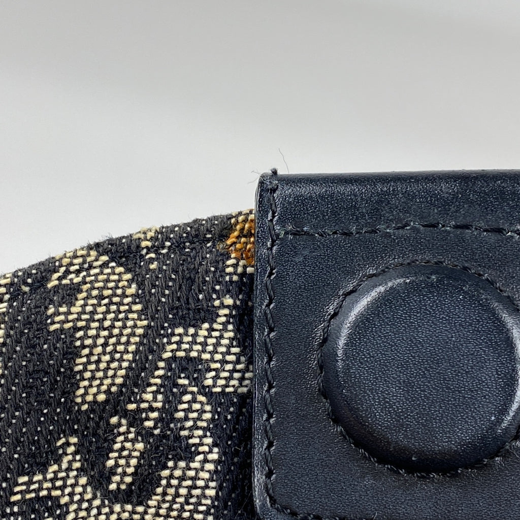 クリスチャンディオール トロッター柄 ハンドバッグ ハンドバッグ キャンバス ネイビー レディース 【中古】brbag