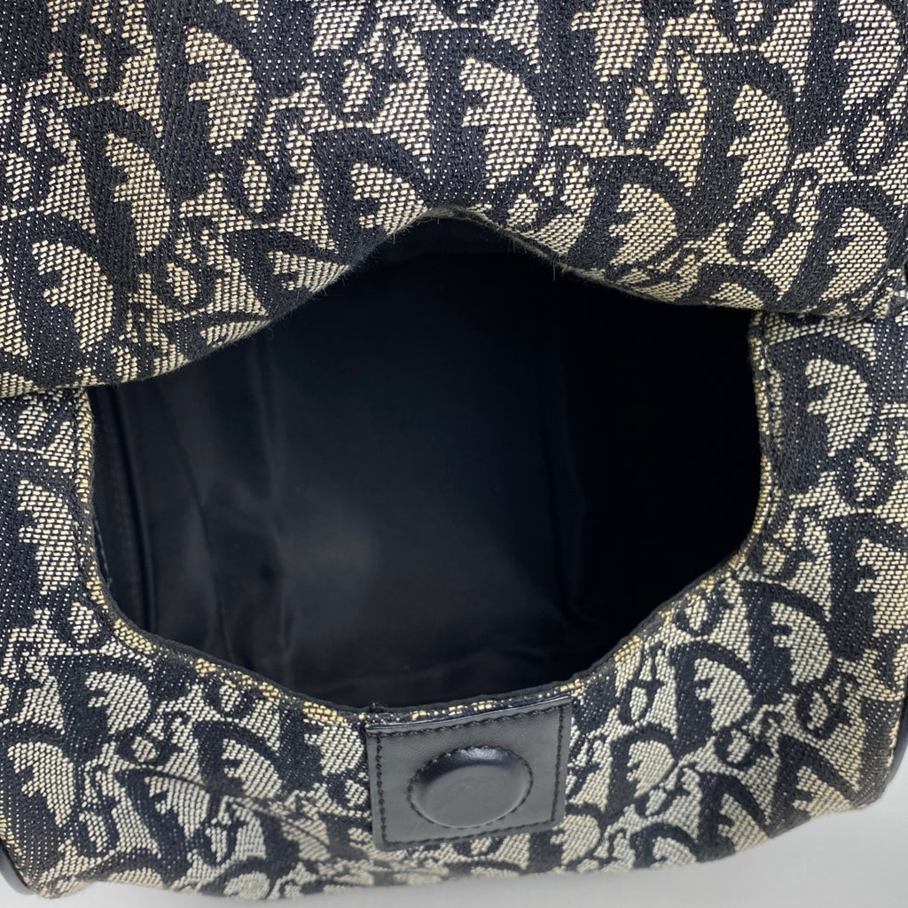 クリスチャンディオール トロッター柄 ハンドバッグ ハンドバッグ キャンバス ネイビー レディース 【中古】brbag