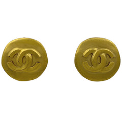 シャネル ココマーク ラウンド イヤリング 丸型 イヤリング GP ゴールド レディース 【中古】bracc
