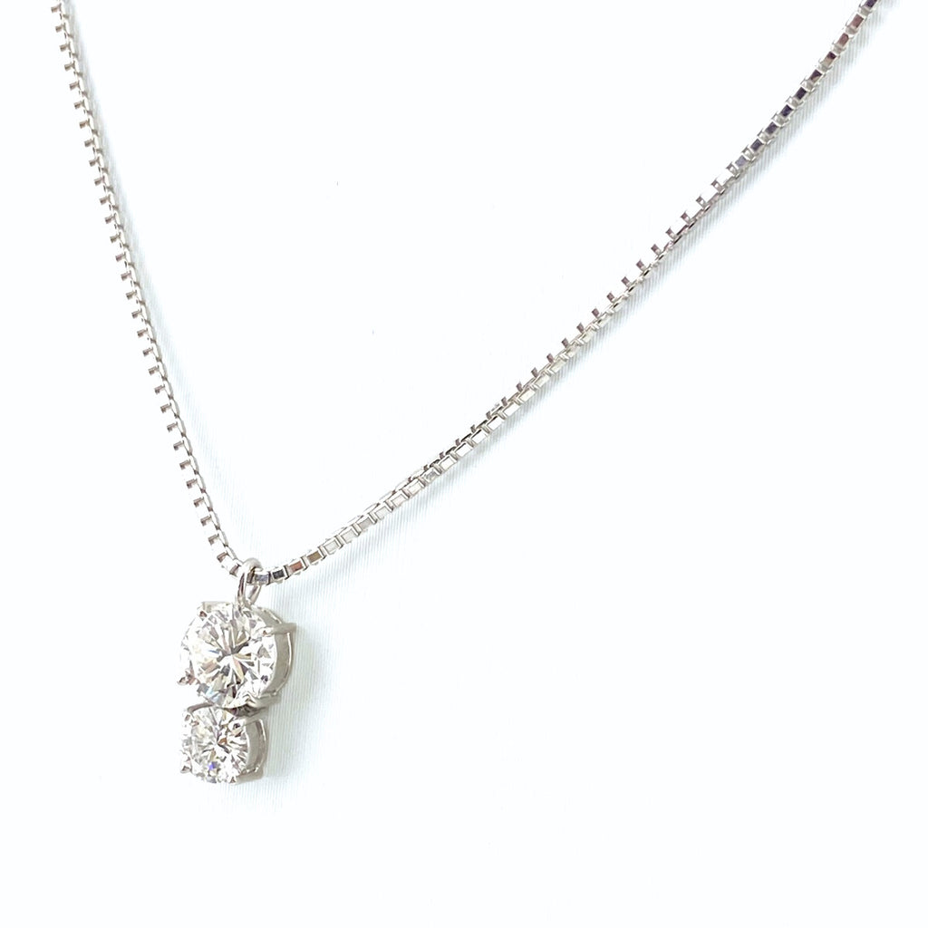 メレダイヤ デザインネックレス プラチナ ペンダント ネックレス Pt850 ダイヤモンド レディース 【中古】nbjwl