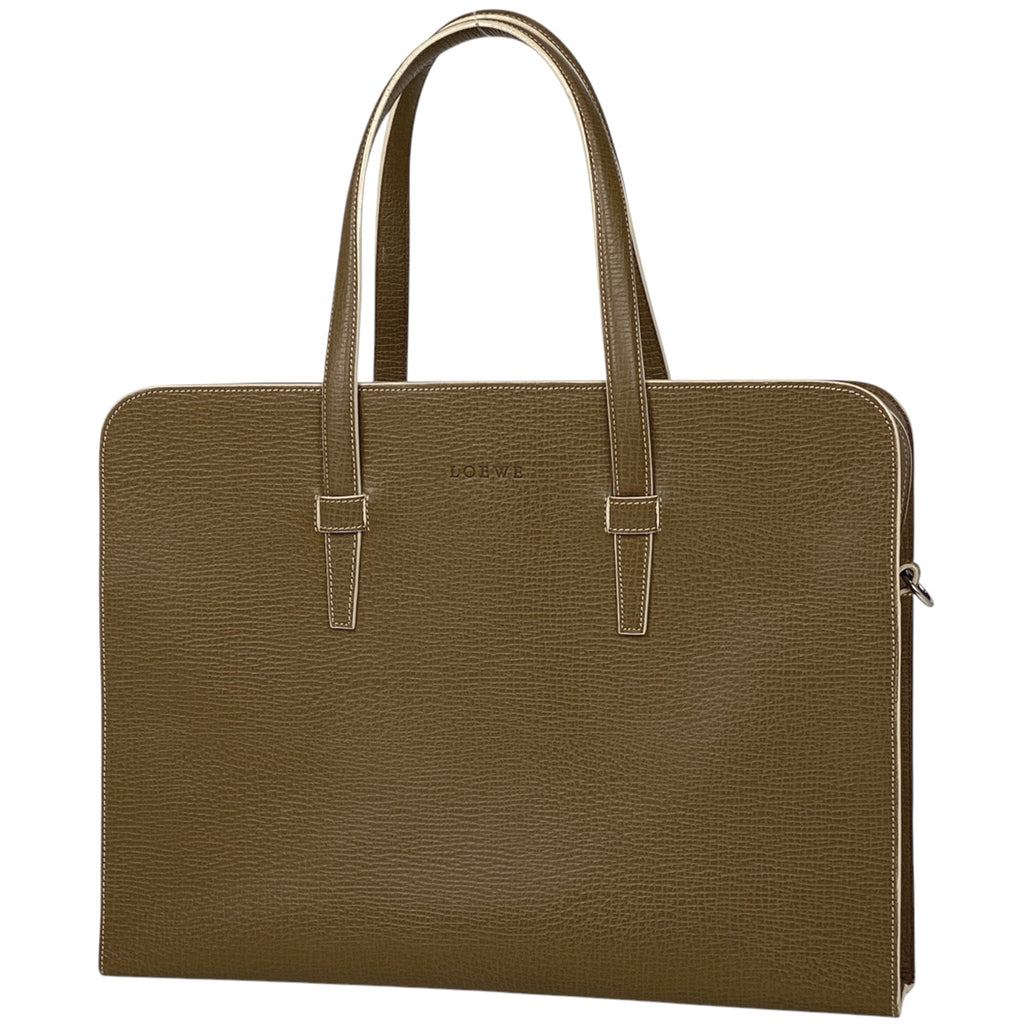 ロエベ ロゴ ハンドバッグ 2WAY ショルダーバッグ ハンドバッグ レザー ダークカーキ レディース 【中古】brbag