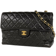シャネル デカ マトラッセ シングルフラップ チェーン ショルダーバッグ ココマーク ショルダーバッグ レザー ブラック レディース 【中古】brbag