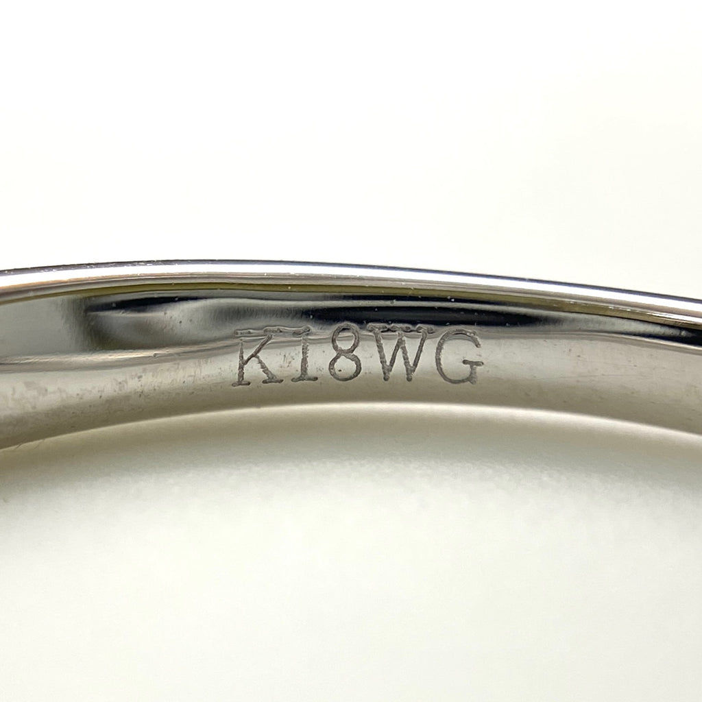 メレダイヤ デザインリング プラチナ 指輪 リング 17号 K18 WG ダイヤモンド レディース 【中古】nbjwl