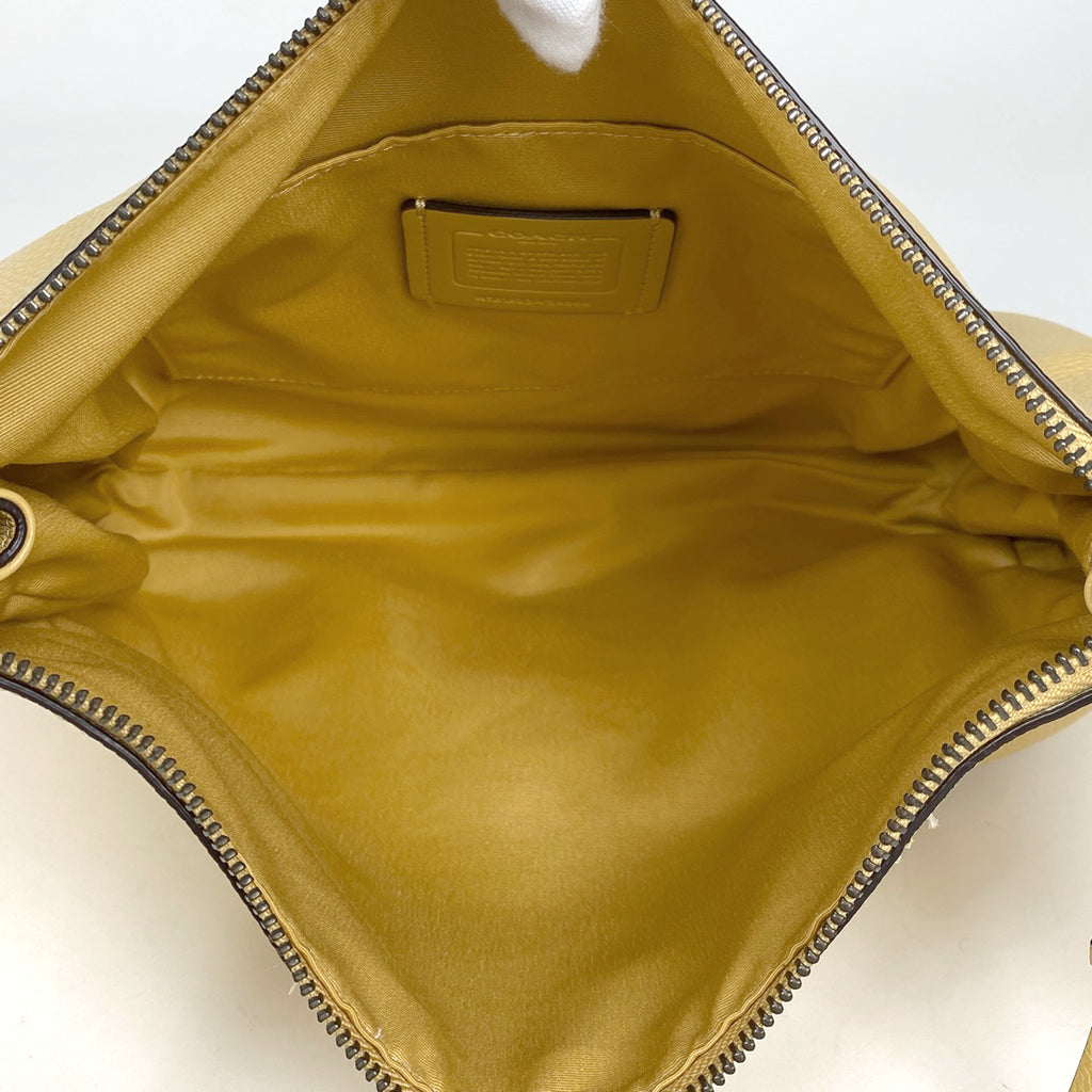 コーチ ロゴトートバッグ 2WAY ショルダーバッグ トートバッグ レザー イエロー F28966 レディース 【中古】brbag