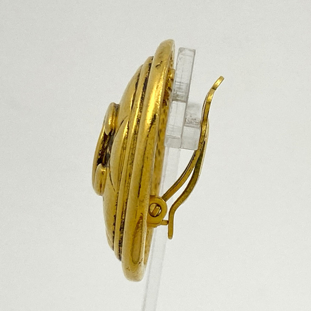 シャネル ココマーク イヤリング ラウンド マトラッセ イヤリング GP ゴールド レディース 【中古】bracc