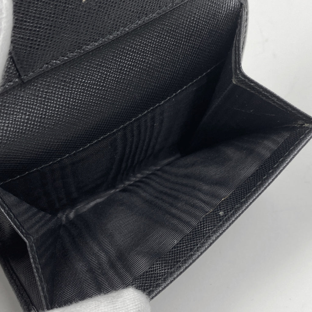 プラダ ロゴプレート カードケース レザー ネロ(ブラック) レディース 【中古】brbag