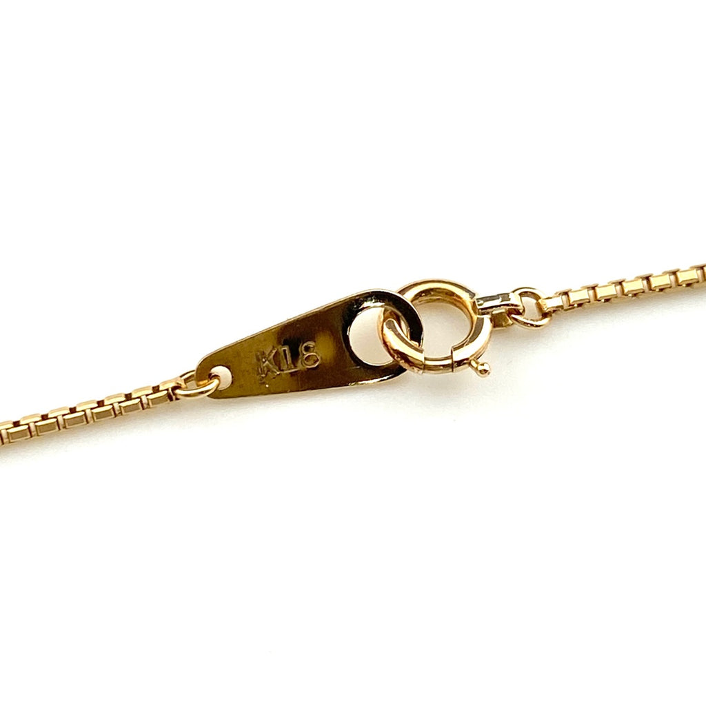 ダイヤモンド デザインネックレス YG イエローゴールド ペンダント ネックレス K18 ダイヤモンド レディース 【中古】nbjwl