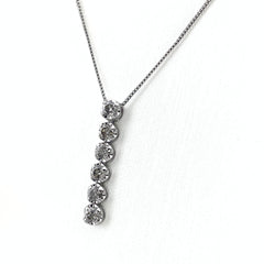 メレダイヤ デザインネックレス プラチナ ペンダント ネックレス Pt900 Pt850 ダイヤモンド レディース 【中古】nbjwl