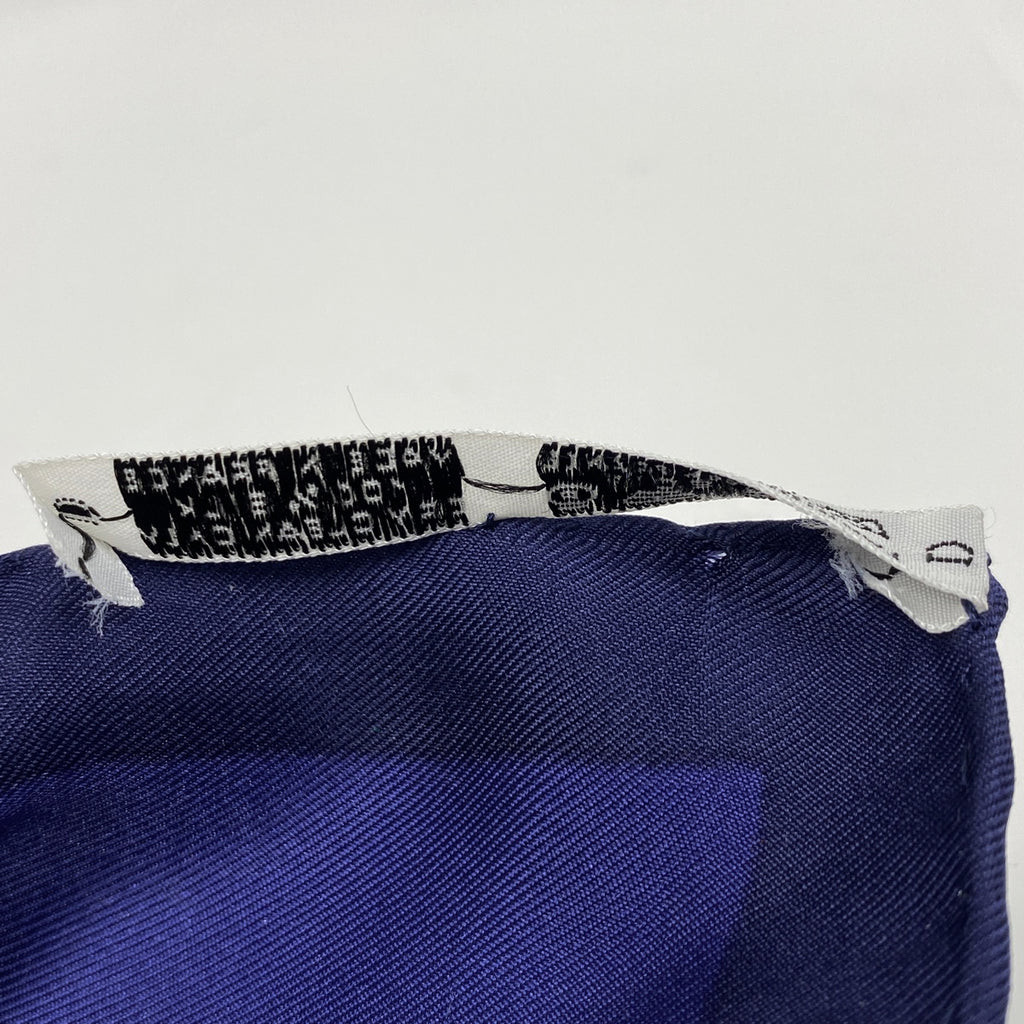エルメス カレ 90 Lapins Dans un Champ de 麦畑とうさぎ スカーフ シルク ネイビーマルチカラー レディース 【中古】brbag