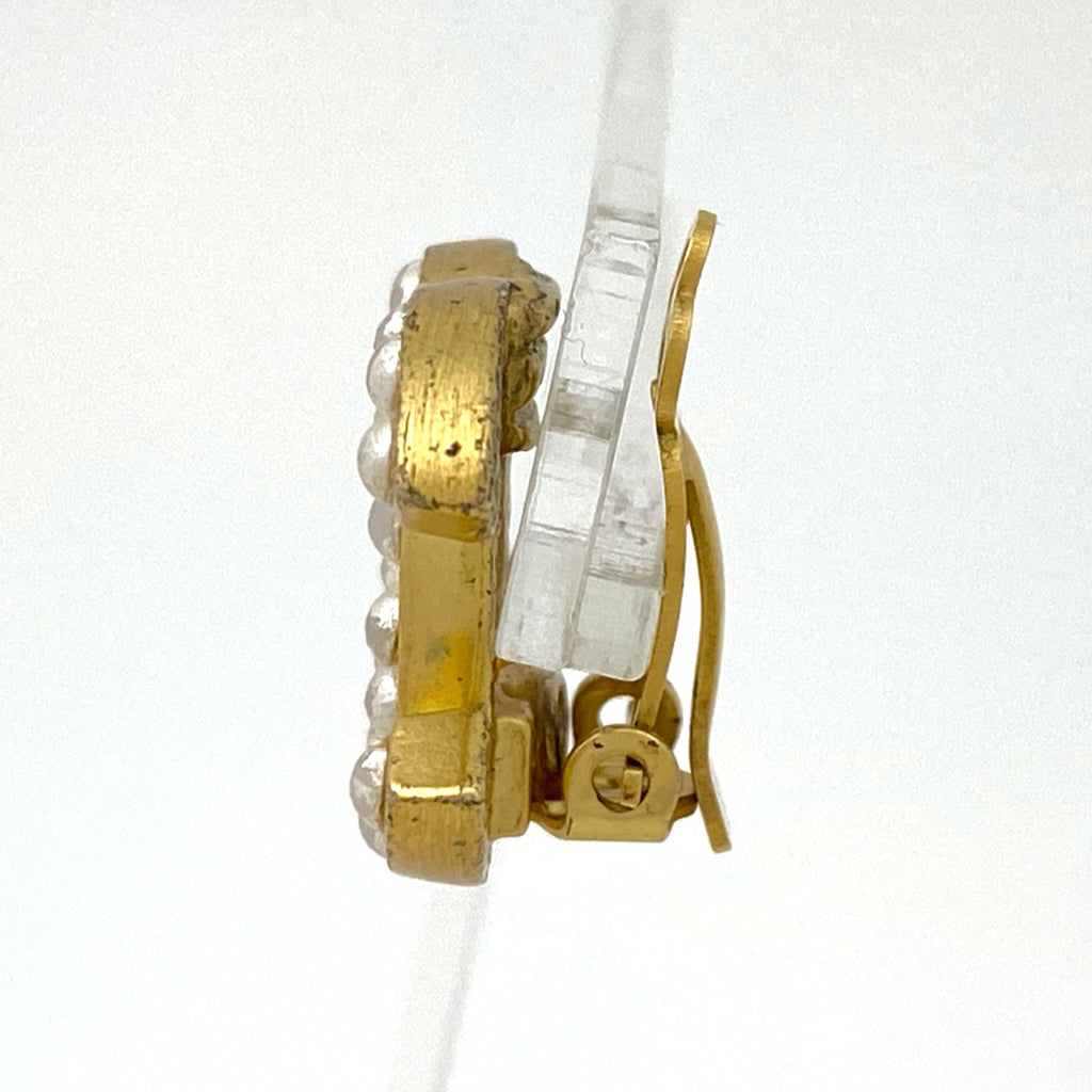 シャネル ココマーク フェイクパール イヤリング イヤリング GP ゴールド レディース 【中古】bracc