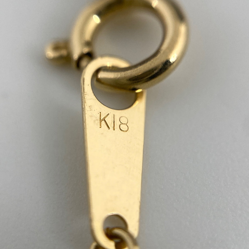 クロスモチーフ デザインネックレス YG イエローゴールド ペンダント ネックレス K18 ダイヤモンド レディース 【中古】nbjwl