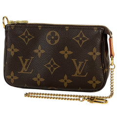 ルイ・ヴィトン ミニ ポシェット アクセソワール メイク コスメ アクセサリーポーチ モノグラム ブラウン M58009 レディース 【中古】brbag