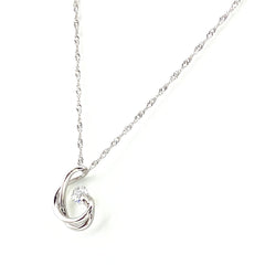 ダイヤモンド デザインネックレス プラチナ ペンダント ネックレス Pt900 Pt850 ダイヤモンド レディース 【中古】nbjwl