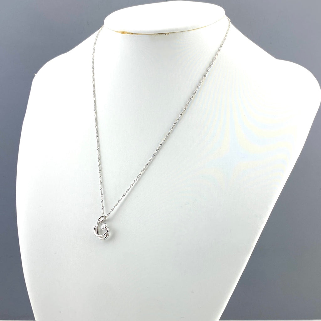 ダイヤモンド デザインネックレス プラチナ ペンダント ネックレス Pt900 Pt850 ダイヤモンド レディース 【中古】nbjwl