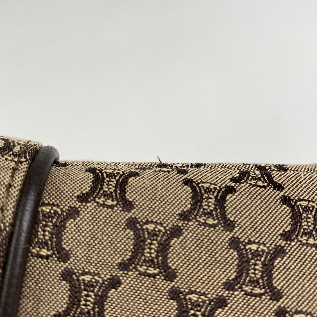 セリーヌ マカダム柄 ハンドバッグ ワンショルダー ハンドバッグ キャンバス ブラウン レディース 【中古】brbag