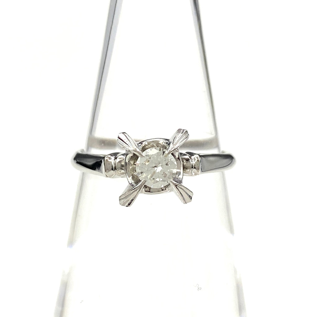 ダイヤモンド デザインリング プラチナ 指輪 リング 8.5号 Pt850 ダイヤモンド レディース 【中古】nbjwl