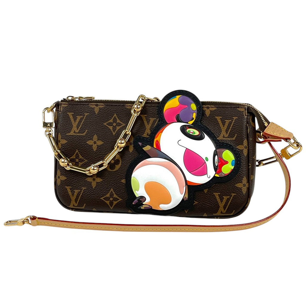 ルイ・ヴィトン LV x TM ポシェット アクセソワール 村上隆 アクセサリーポーチ モノグラムパンダ ブラウン M13440 レディース 【中古】brbag