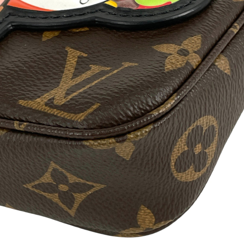 ルイ・ヴィトン LV x TM ポシェット アクセソワール 村上隆 アクセサリーポーチ モノグラムパンダ ブラウン M13440 レディース 【中古】brbag