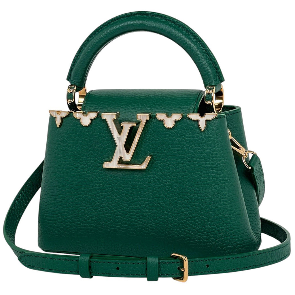 ルイ・ヴィトン カプシーヌ ミニ 2WAY ショルダーバッグ ハンドバッグ トリヨン グリーン M23766 レディース 【中古】brbag