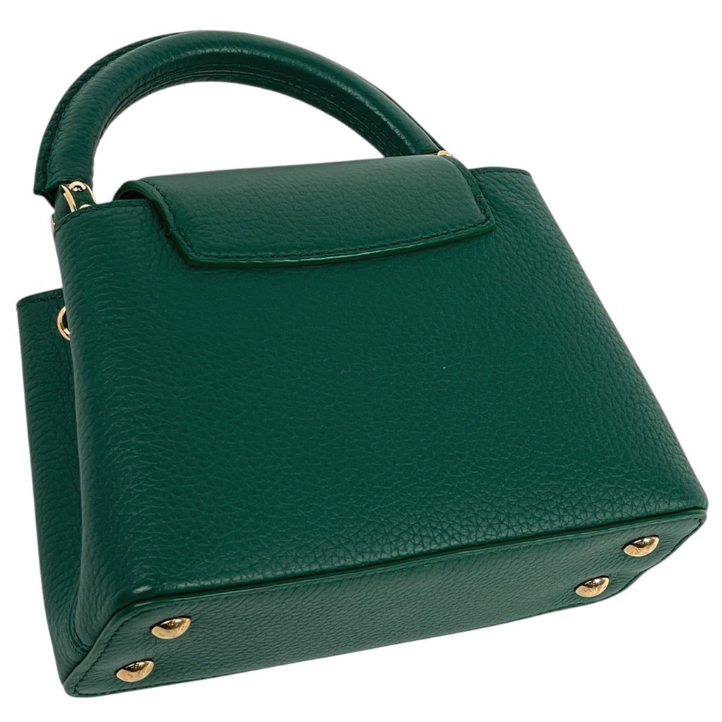 ルイ・ヴィトン カプシーヌ ミニ 2WAY ショルダーバッグ ハンドバッグ トリヨン グリーン M23766 レディース 【中古】brbag