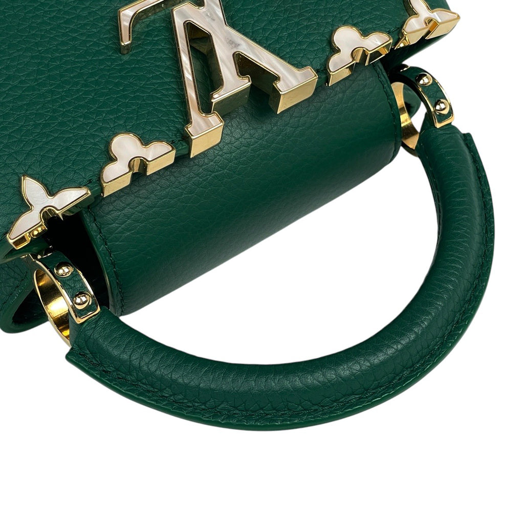ルイ・ヴィトン カプシーヌ ミニ 2WAY ショルダーバッグ ハンドバッグ トリヨン グリーン M23766 レディース 【中古】brbag