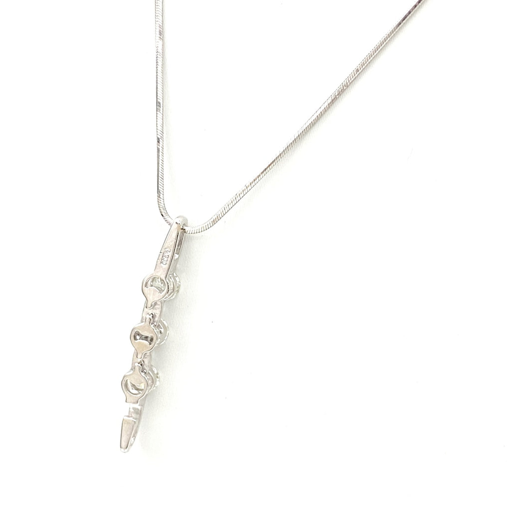 トリロジー ダイヤモンド デザインネックレス プラチナ ペンダント ネックレス Pt900 Pt850 ダイヤモンド レディース 【中古】brjwl
