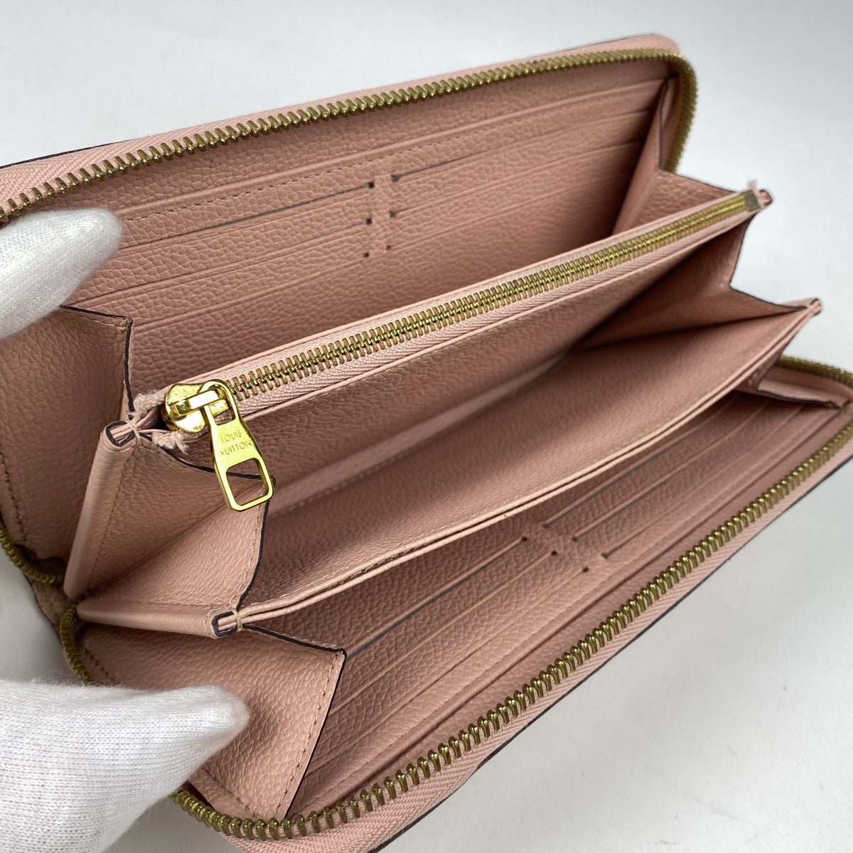 【良品】ルイヴィトン　新型　ジッピーウォレット　アンプラント　ローズプードル LOUIS VUITTON - ルイヴィトン 長財布 アンプラント 新型