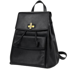 セリーヌ ロゴ リュックサック ターンロック リュック レザー ブラック レディース 【中古】brbag