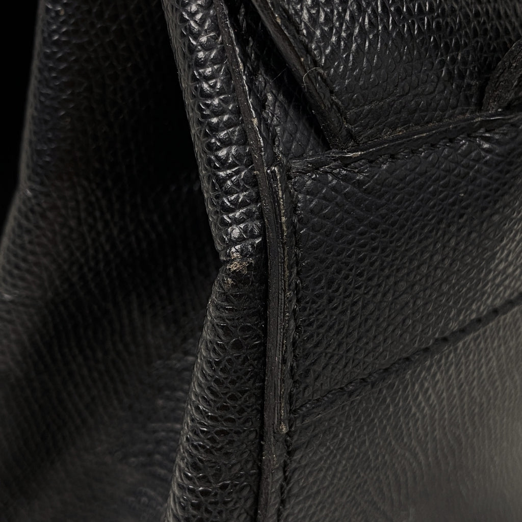 セリーヌ ロゴ リュックサック ターンロック リュック レザー ブラック レディース 【中古】brbag