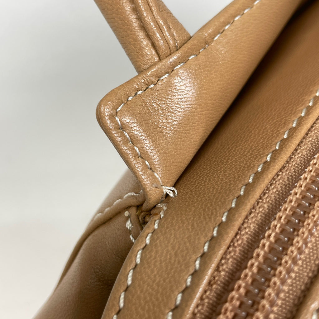 ロエベ アナグラム ハンドバッグ ロゴ ミニ ハンドバッグ レザー ベージュ レディース 【中古】brbag
