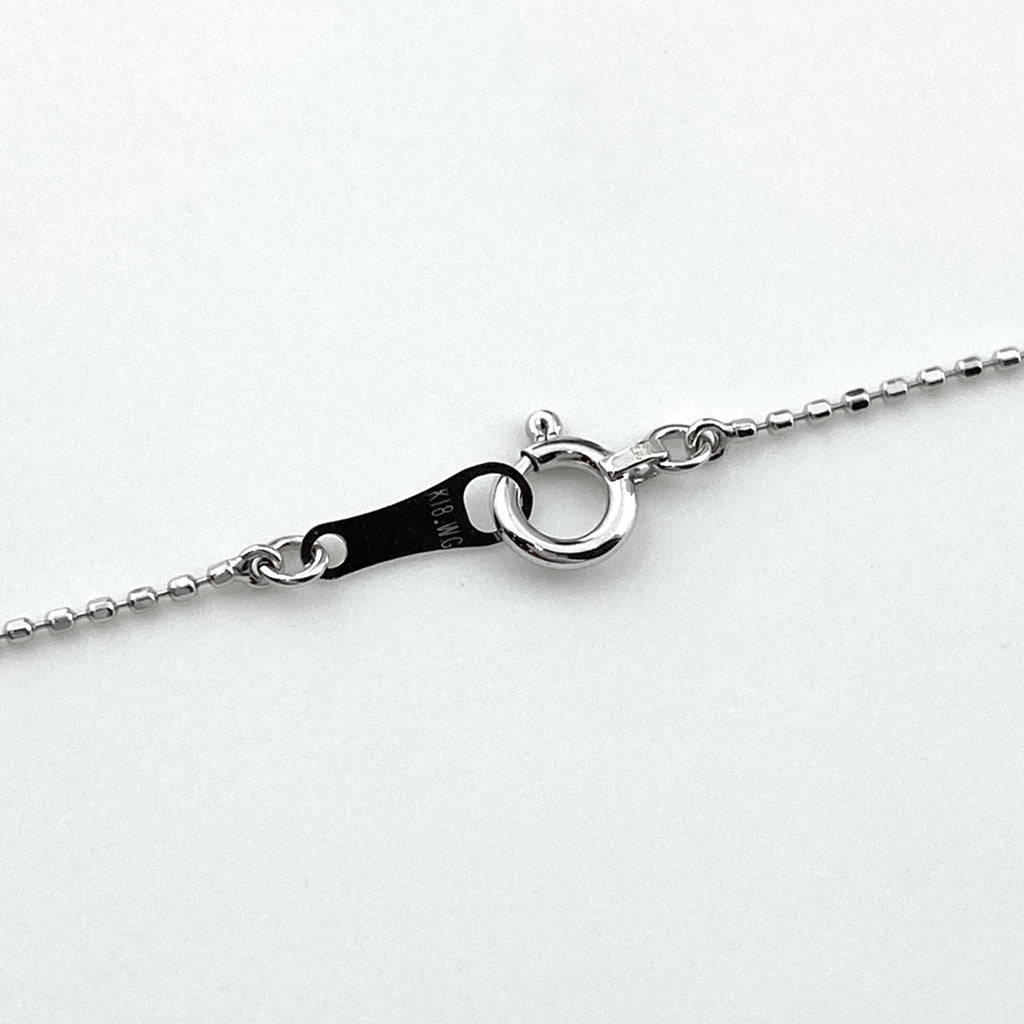 メレダイヤ デザインネックレス WG ホワイトゴールド ペンダント ネックレス K18 WG ダイヤモンド レディース 【中古】nbjwl