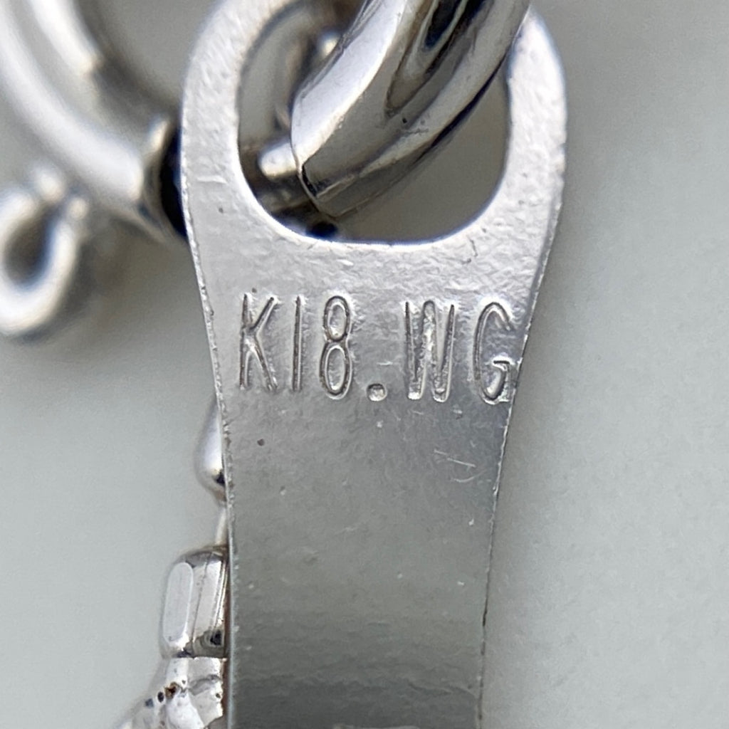 メレダイヤ デザインネックレス WG ホワイトゴールド ペンダント ネックレス K18 WG ダイヤモンド レディース 【中古】nbjwl