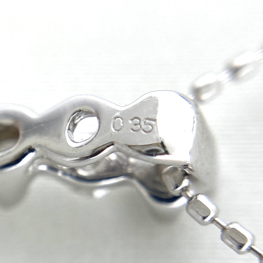 メレダイヤ デザインネックレス WG ホワイトゴールド ペンダント ネックレス K18 WG ダイヤモンド レディース 【中古】nbjwl