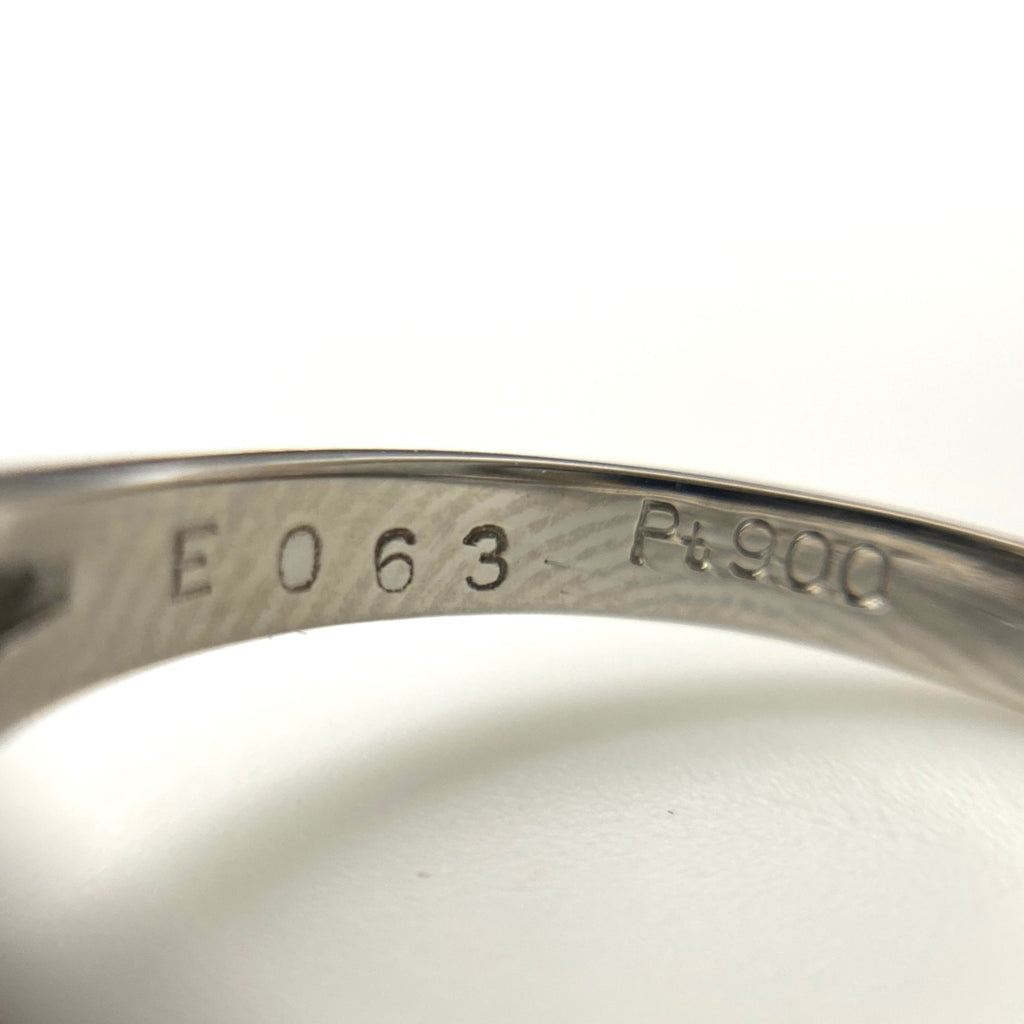 エメラルド デザインリング プラチナ メレダイヤ 指輪 リング 12号 Pt900 エメラルド ダイヤモンド レディース 【中古】nbjwl
