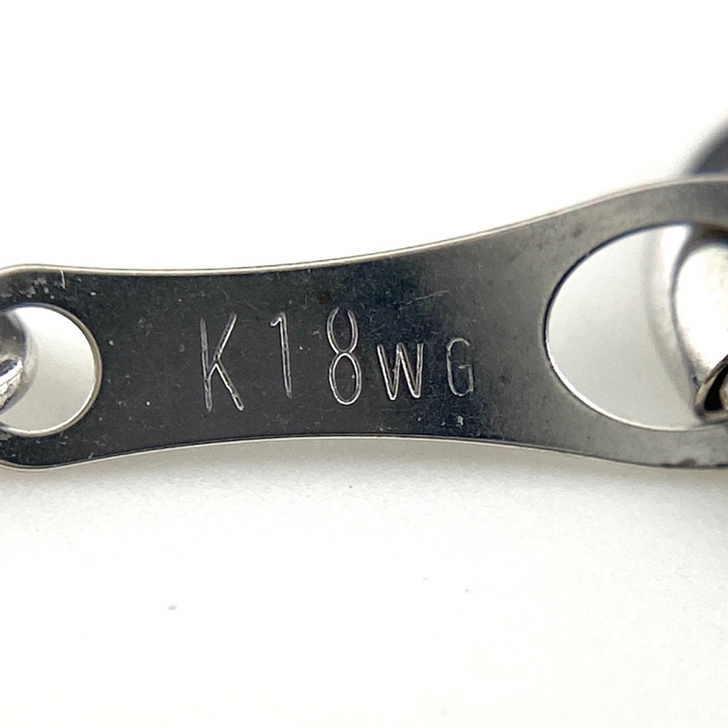 フラワーモチーフ デザインネックレス WG ホワイトゴールド ペンダント メレダイヤ 花 ネックレス K18 WG ダイヤモンド レディース 【中古】nbjwl