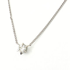 ダイヤモンド デザインネックレス プラチナ ペンダント ネックレス Pt850 ダイヤモンド レディース 【中古】nbjwl