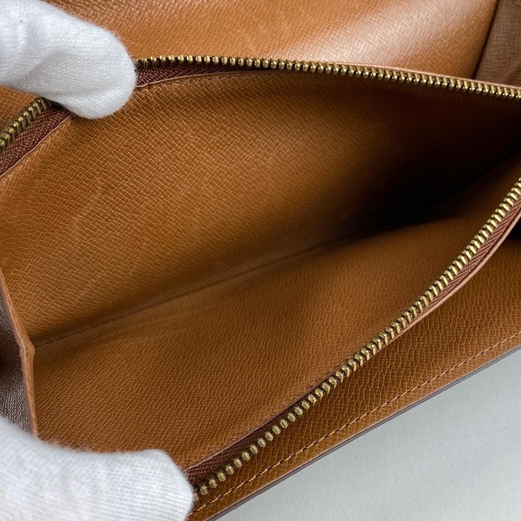 【ジャンク品】ルイ・ヴィトン ポルト モネ クレディ 札入れ 小銭入れ 二つ折り 長財布 モノグラム ブラウン M61725 レディース 【中古】brbag