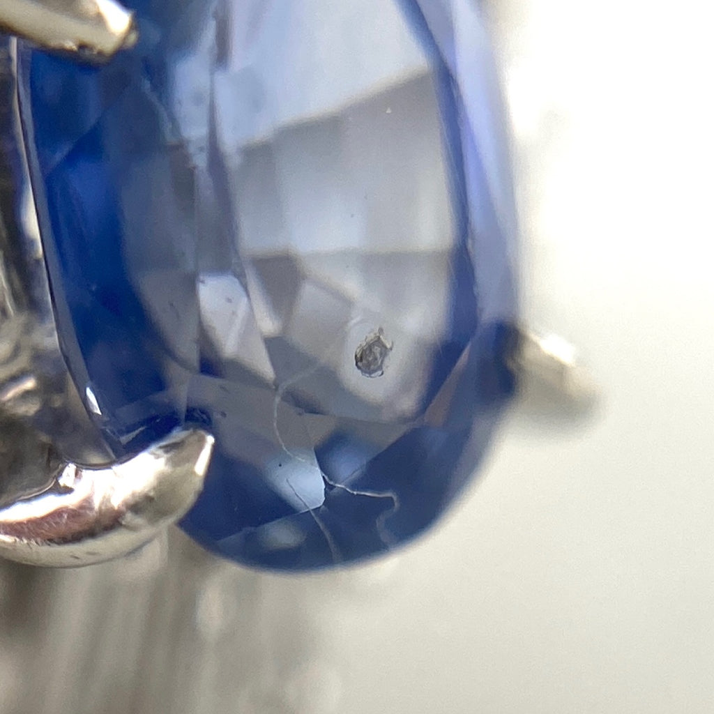 サファイア デザインリング プラチナ 指輪 メレダイヤ リング 11号 Pt900 サファイア ダイヤモンド レディース 【中古】nbjwl