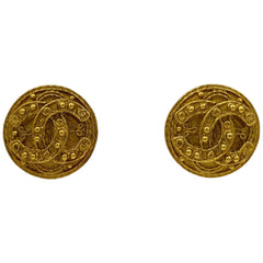 シャネル ココマーク ラウンド イヤリング 丸型 イヤリング GP ゴールド レディース 【中古】bracc