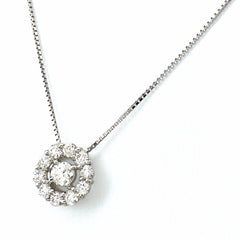 メレダイヤ デザインネックレス プラチナ ペンダント ネックレス Pt900 Pt850 ダイヤモンド レディース 【中古】nbjwl