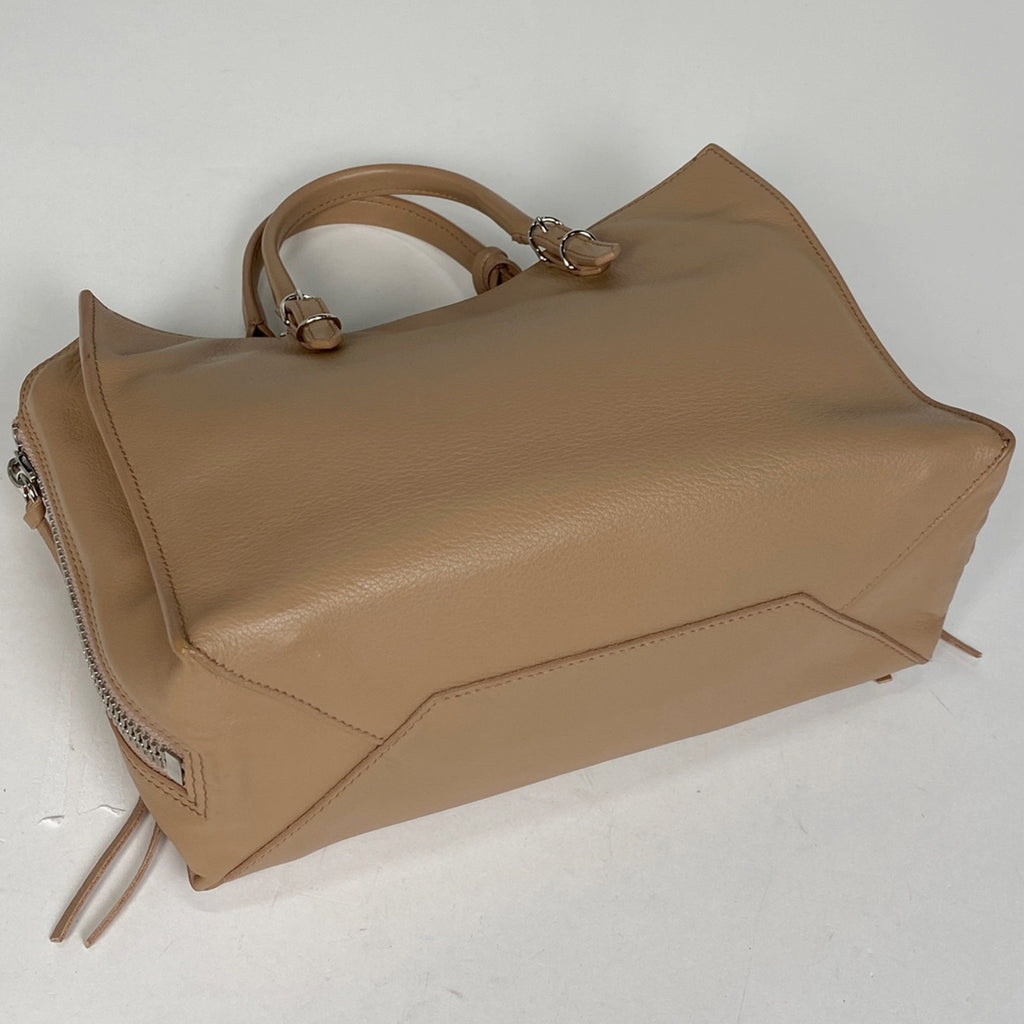 バレンシアガ ペーパー A6 ジップアラウンド ハンドバッグ トートバッグ 2WAY ショルダーバッグ ハンドバッグ レザー ベージュ 370926 レディース 【中古】brbag