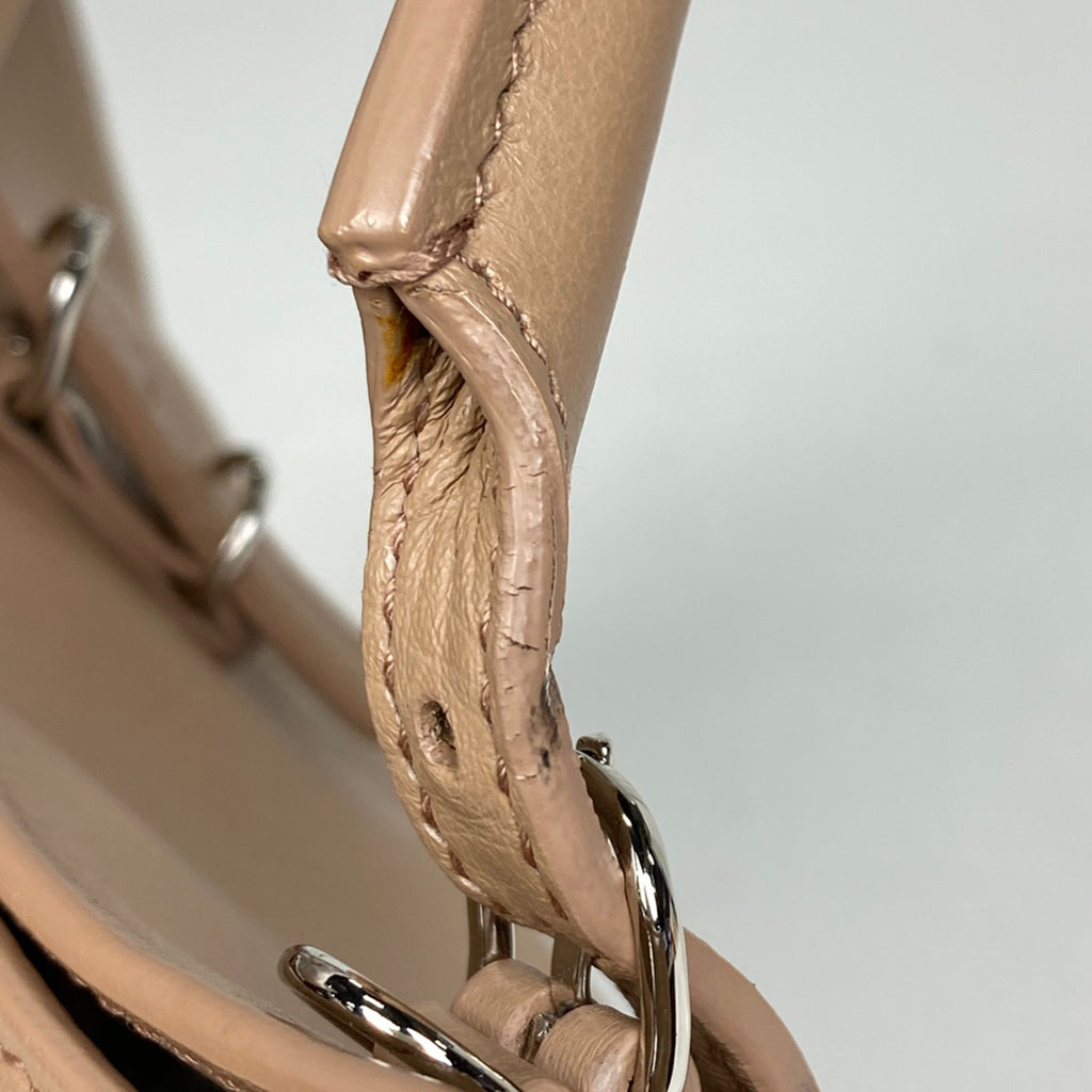 バレンシアガ ペーパー A6 ジップアラウンド ハンドバッグ トートバッグ 2WAY ショルダーバッグ ハンドバッグ レザー ベージュ 370926 レディース 【中古】brbag