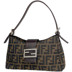 フェンディ ズッカ柄 ショルダーバッグ ハンドバッグ ワンショルダー ショルダーバッグ キャンバス ブラウン 16115 レディース 【中古】brbag