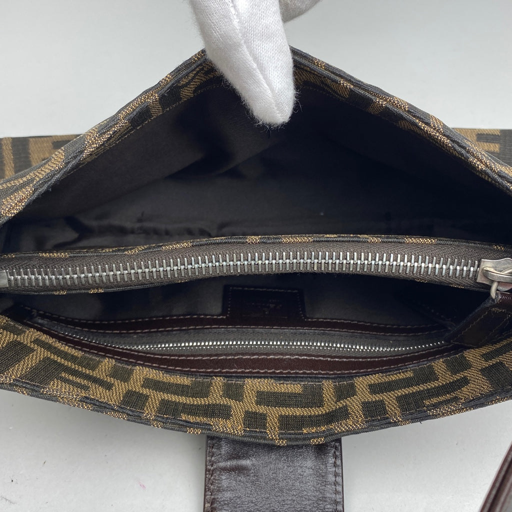 フェンディ ズッカ柄 ショルダーバッグ ハンドバッグ ワンショルダー ショルダーバッグ キャンバス ブラウン 16115 レディース 【中古】brbag