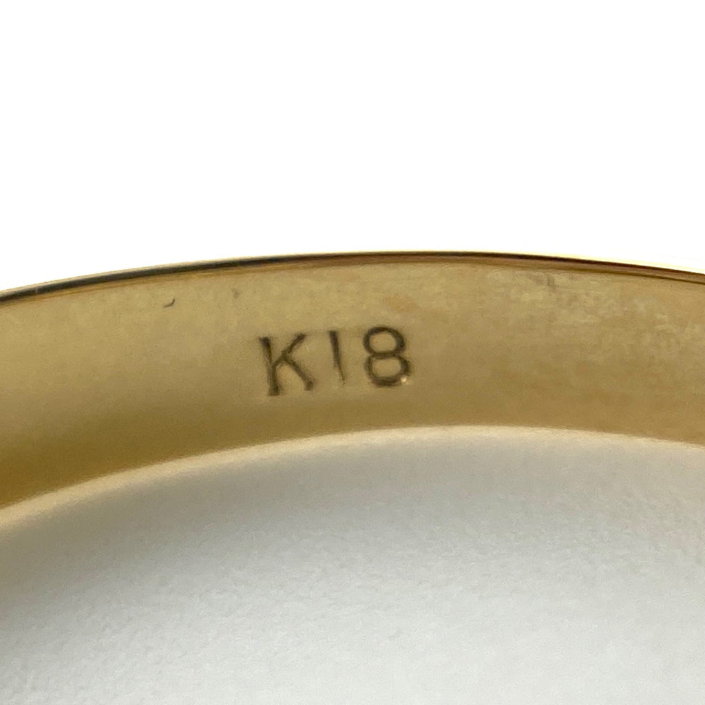 メレダイヤ デザインリング YG イエローゴールド 指輪 リング 12号 K18 ダイヤモンド レディース 【中古】nbjwl