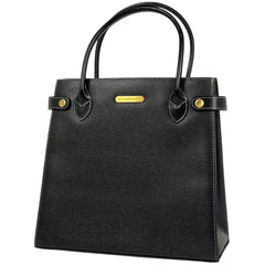 バーバリー ロゴ ハンドバッグ トートバッグ ハンドバッグ レザー ブラック レディース 【中古】brbag