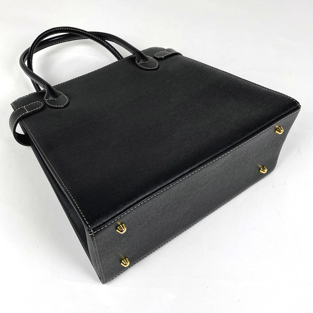 バーバリー ロゴ ハンドバッグ トートバッグ ハンドバッグ レザー ブラック レディース 【中古】brbag