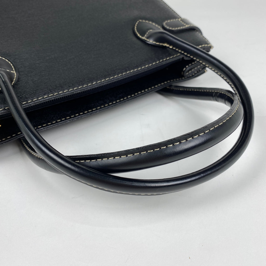 バーバリー ロゴ ハンドバッグ トートバッグ ハンドバッグ レザー ブラック レディース 【中古】brbag